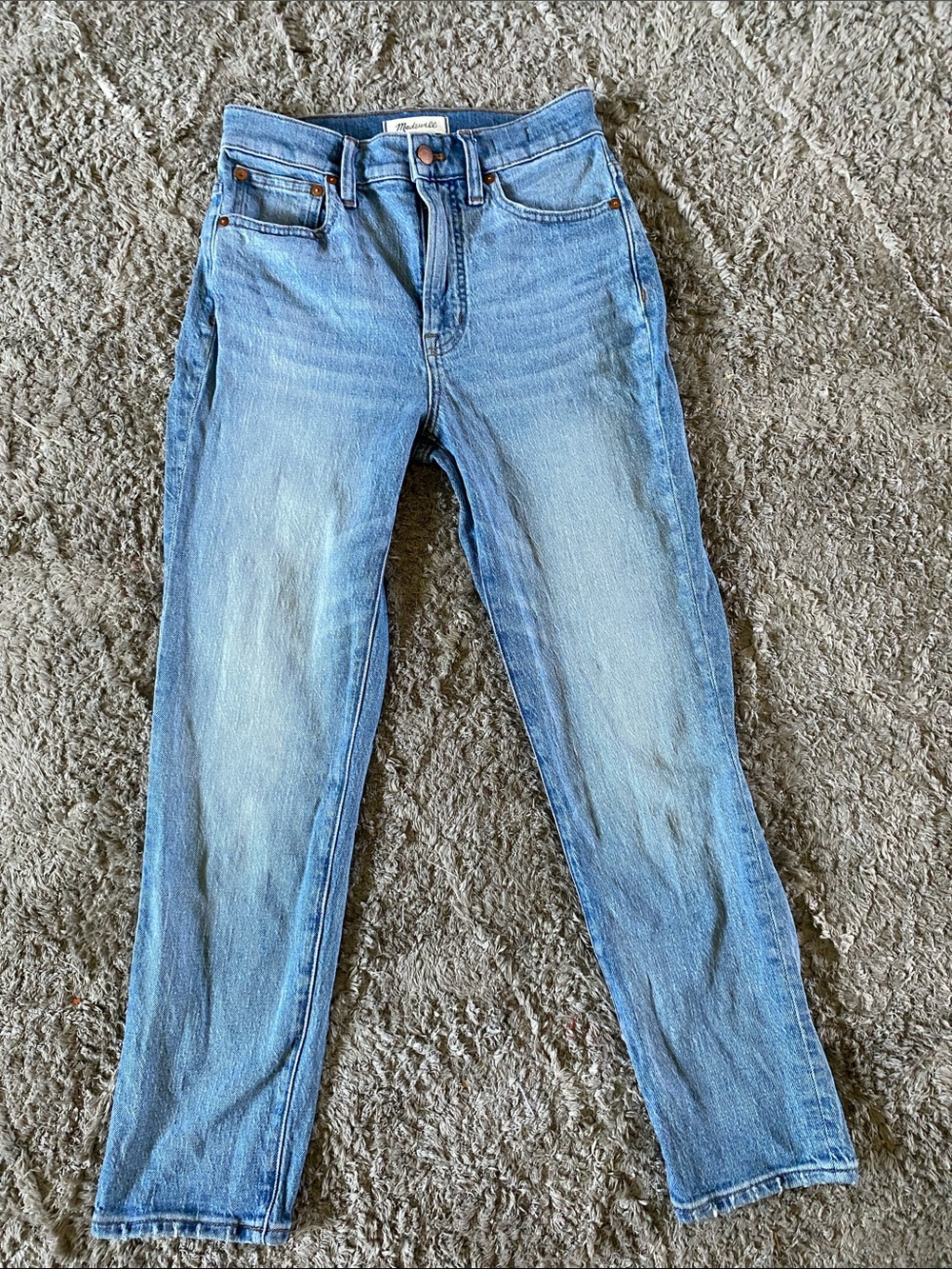 Madewell Light Blue Vintage Straight-Leg crop Jeans